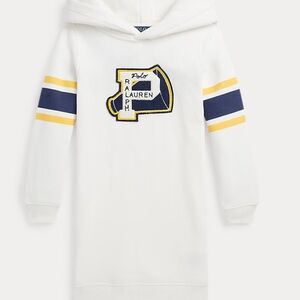 Polo Ralph Lauren White Letterman Hoodie Dress
